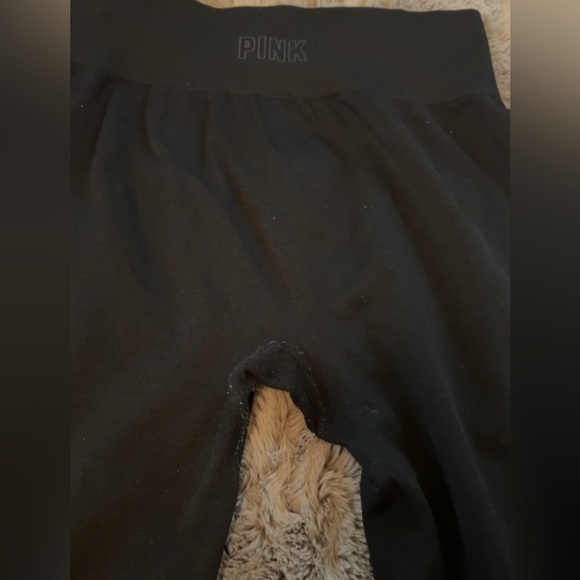 Victoria’s Secret PINK size large black seamless leggings - Picture 3 of 5